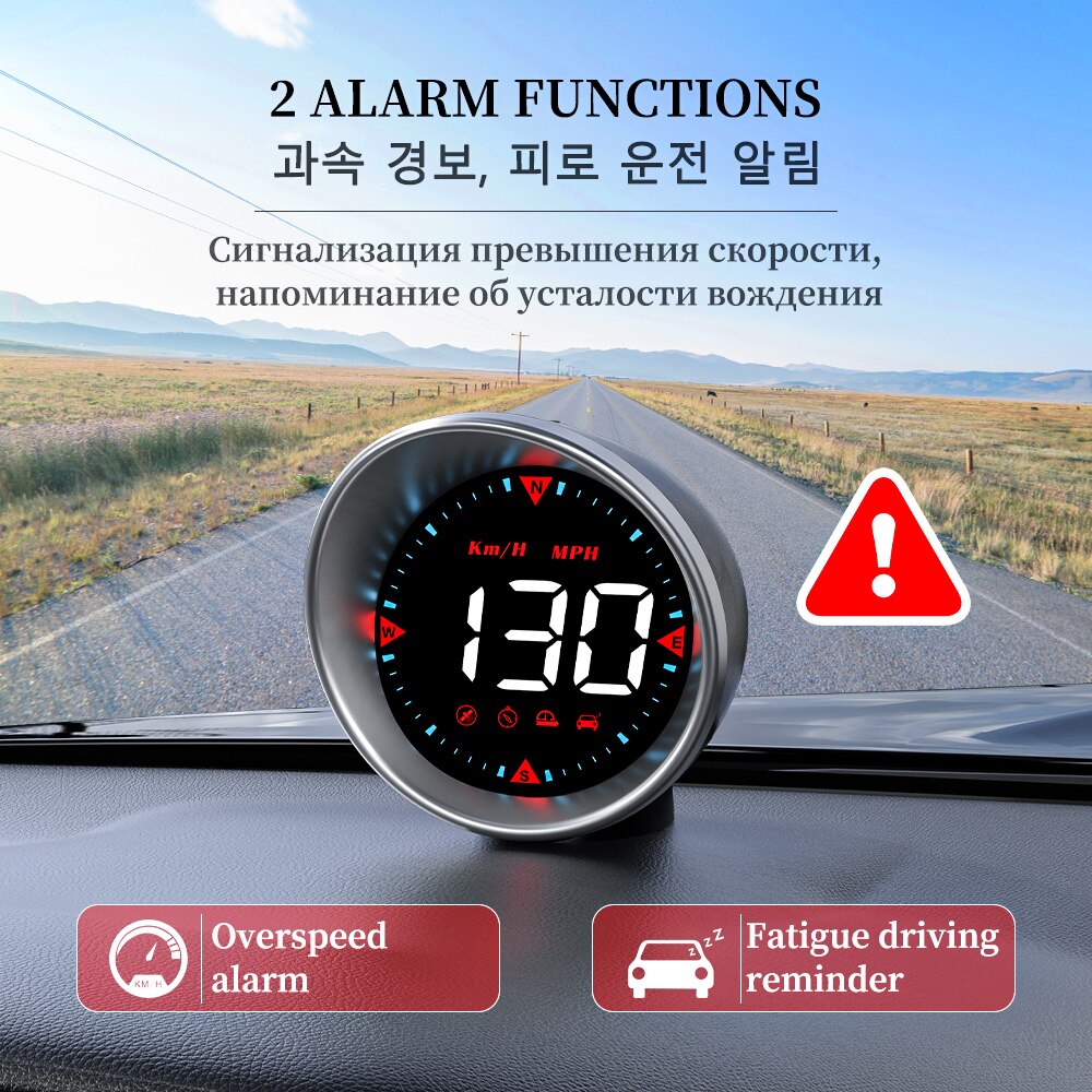 G5 GPS HUD Smart Digital Speed Mileage Meter Overspeed Auto Alarm Head Up Display For All Car Universal Compass Projector