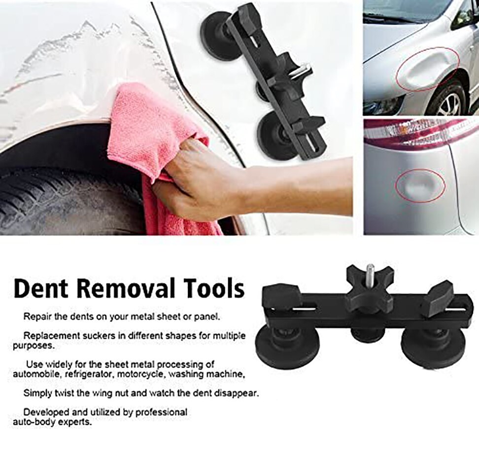 Paintless Dent Repair Tool Car Dent Temoval Tools with Bridge Puller,Glue Puller Tabs Removal Kits for Vehicle Car Auto