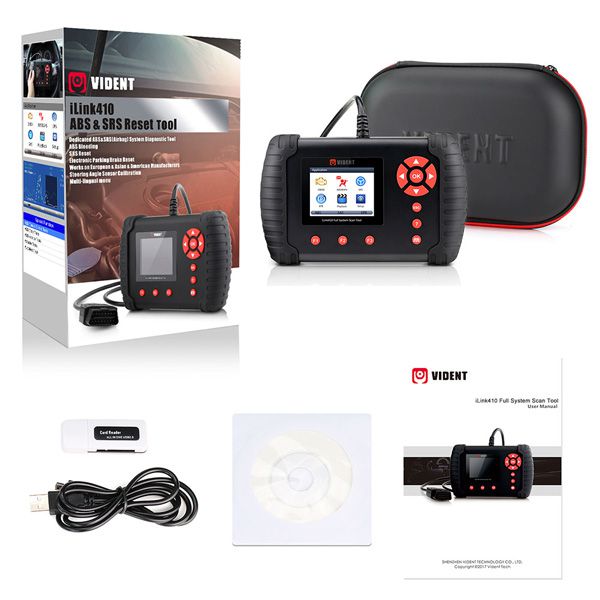 Vident iLink410 Auto Diagnostic Tool OBDII Scanner Support ABS SRS SAS EPB ABS Bleeding Special Services