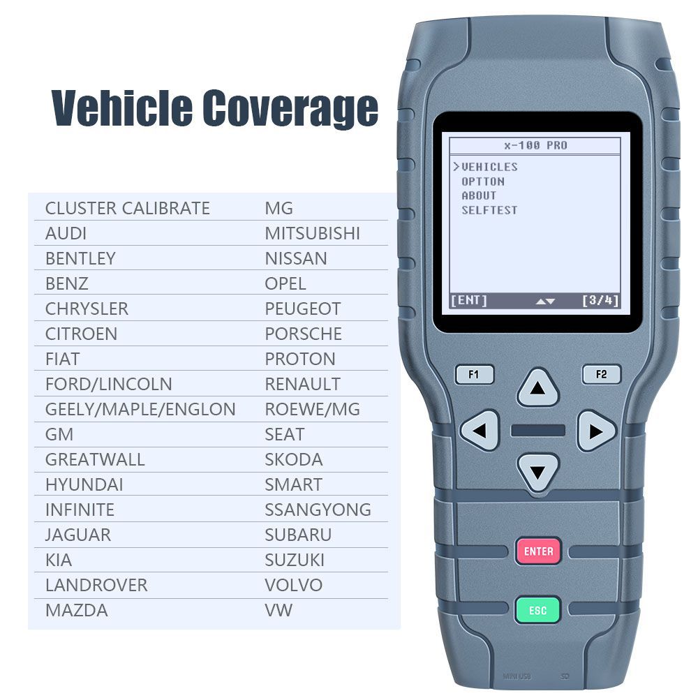 OBDSTAR X-100 X100 PRO Auto Key Programmer (C+D) Type for IMMO+Odometer+OBD Software