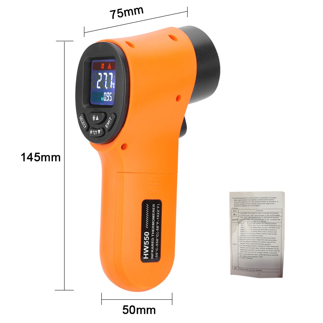 -50~550°C Non-Contact Infrared Kitchen Thermometer