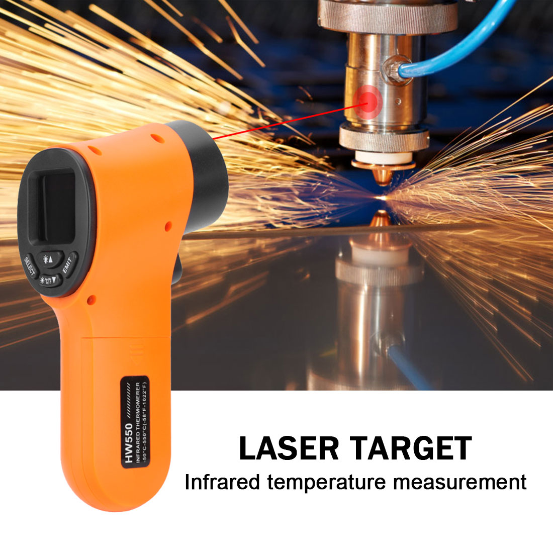 -50~550°C Non-Contact Infrared Kitchen Thermometer