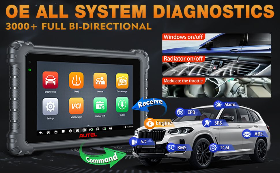 Autel MaxiCOM MK906S PRO Scanner Diagnostic Tool with Advanced ECU Coding Bi-Directional Control 