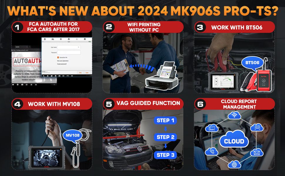 Autel MaxiCOM MK906S PRO Scanner Diagnostic Tool with Advanced ECU Coding Bi-Directional Control 