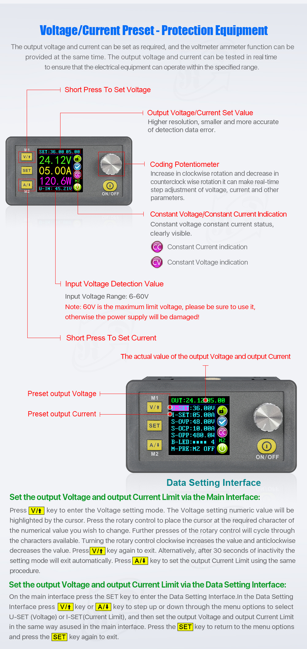 DPS5020 Constant Voltage current DC DC Step-down communi