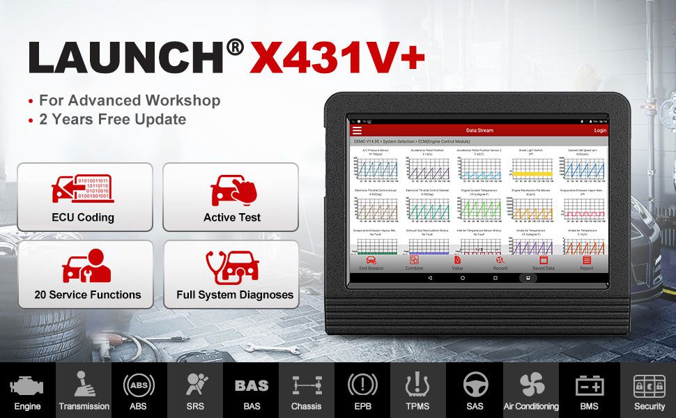 launch x431 v plus wifi bluetooth scanner