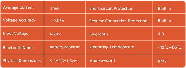Battery Monitor BM2 product information