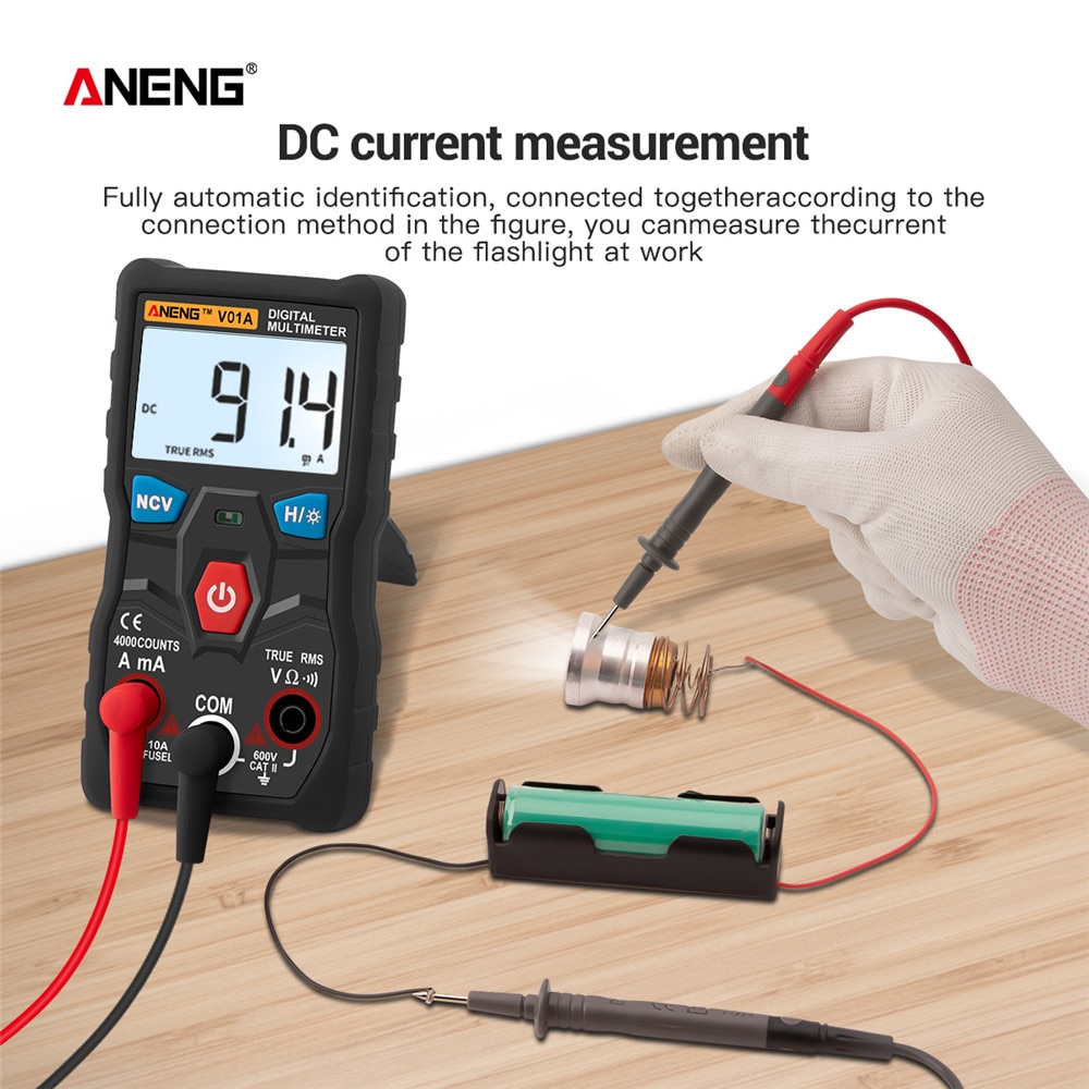ANENG V01A  Digital Professional Multimeter Automatic True-RMS Intelligent NCV 4000 Counts AC/DC Voltage Current Ohm Test Tool