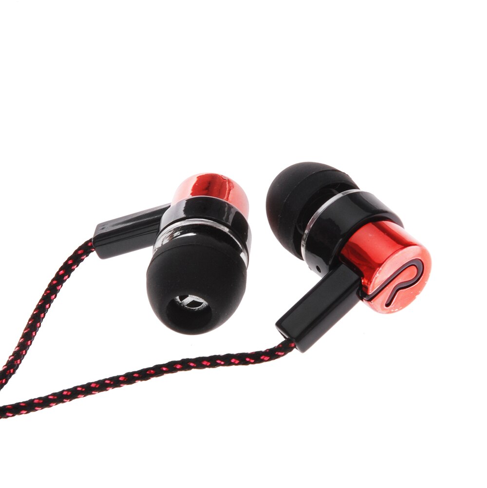 1.1M Reflective Fiber Cloth Line Noise Isolating Stereo In-ear Earphone Earbuds Headphones with 3.5 MM Jack Standard