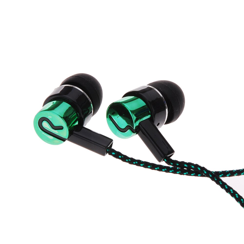 1.1M Reflective Fiber Cloth Line Noise Isolating Stereo In-ear Earphone Earbuds Headphones with 3.5 MM Jack Standard