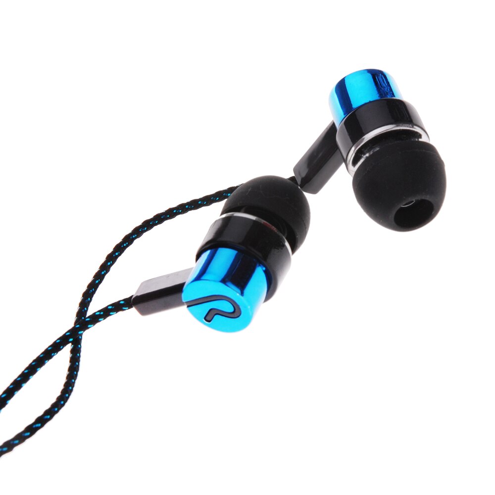 1.1M Reflective Fiber Cloth Line Noise Isolating Stereo In-ear Earphone Earbuds Headphones with 3.5 MM Jack Standard