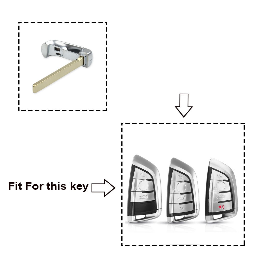 10/30/50pcs Car Remote Smart Key Uncut Fob Insert Emergency Key Blade For BMW CAS4 CAS1 1 2 7 Series X1 X5 X6 X5M X6M