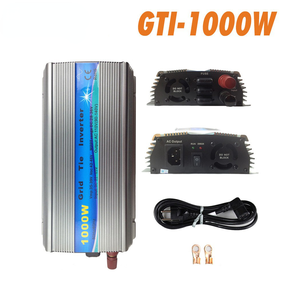 1000W 30V/36V MPPT Solar Grid Tie Inverter Function Pure Sine Wave 110V Or 230V Output 60 72 CELLS Panel Input On Grid Tie Inversor