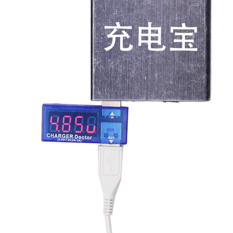 100pcs/lot USB Charger Doctor Mobile Battery  Voltage Current Meter Tester Power Detector