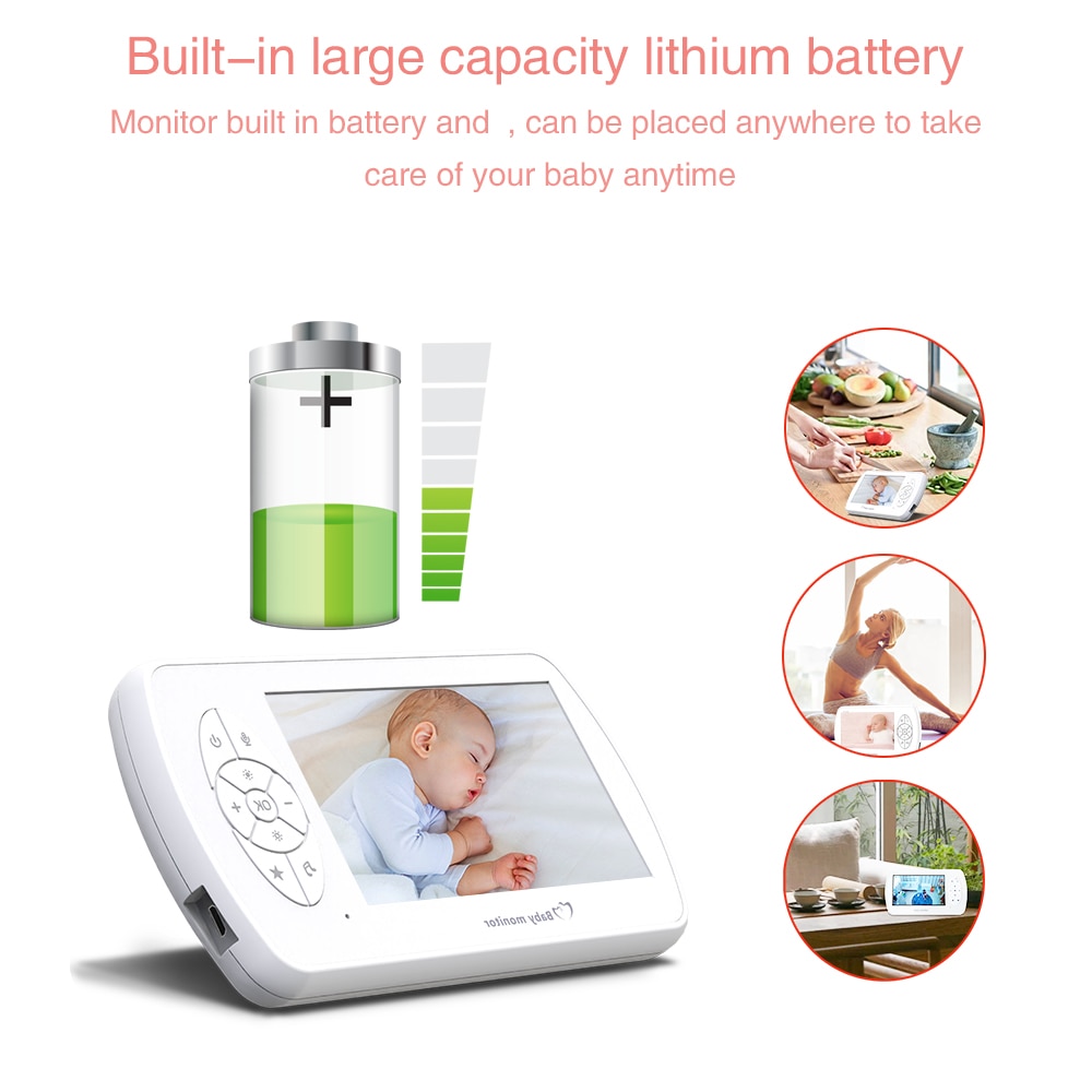 1080P Electronic Baby Monitor with Surveillance Camera Baby Nanny Camera Mini Babyphone Cameras 4.3''  Video Surveillance Camera