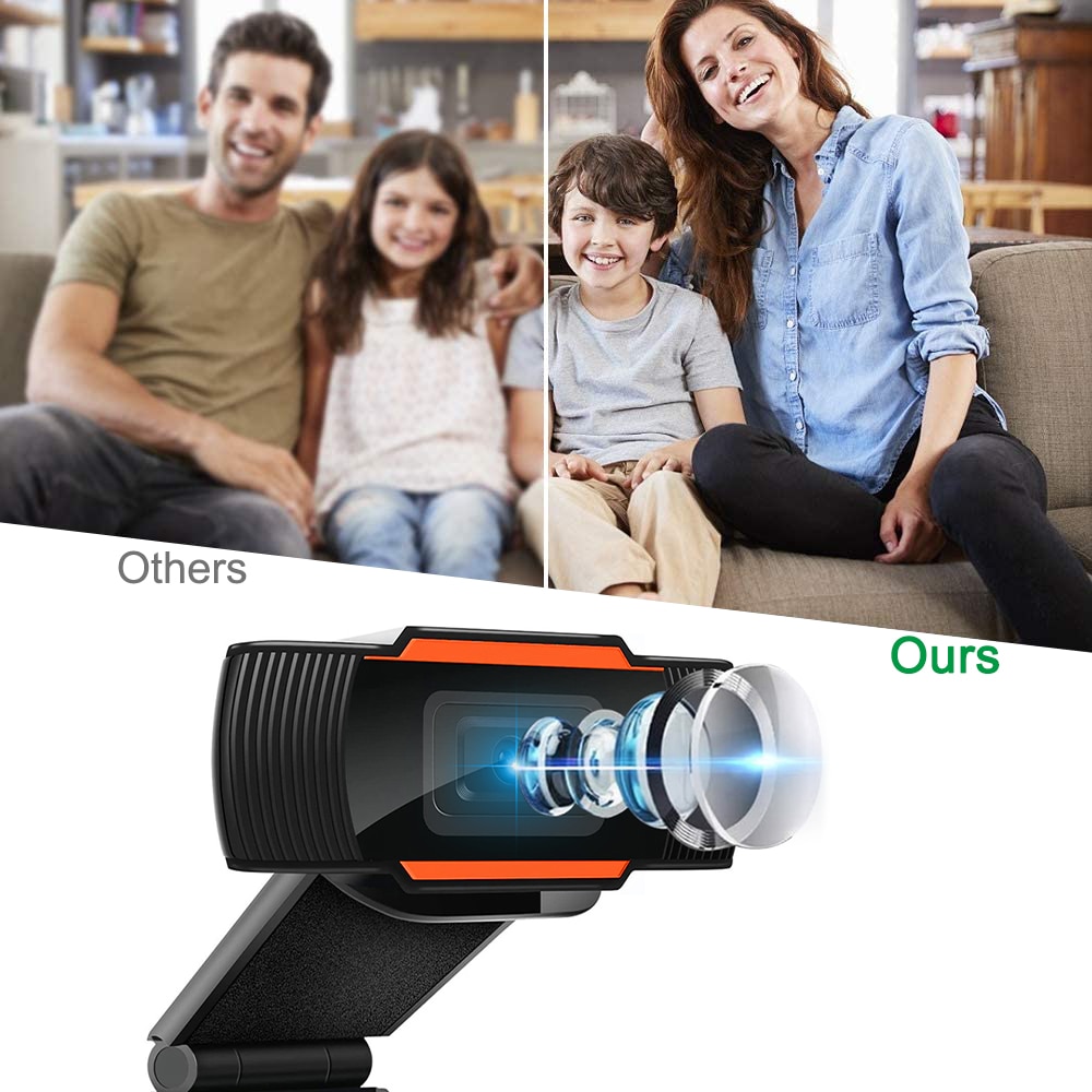 1080P Full HD USB Web Camera With Microphone USB Plug And Play Video Call Web Cam For PC Computer Desktop Gamer Webcast