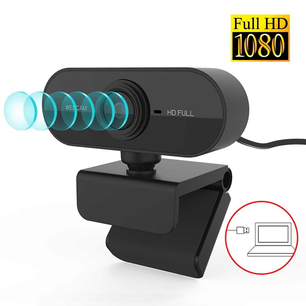1080P Full HD Web Camera With Microphone USB Plug Web Cam For PC Computer Mac Laptop Desktop YouTube Skype Mini Camera
