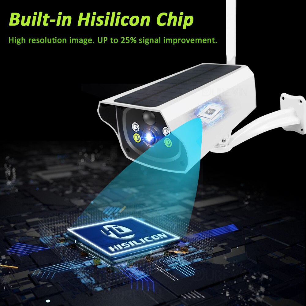 1080P Wireless Solar WiFi Camera Outdoor Charging Battery Security IP Camera PIR Human Motion Detection Bullet CCTV Surveillance