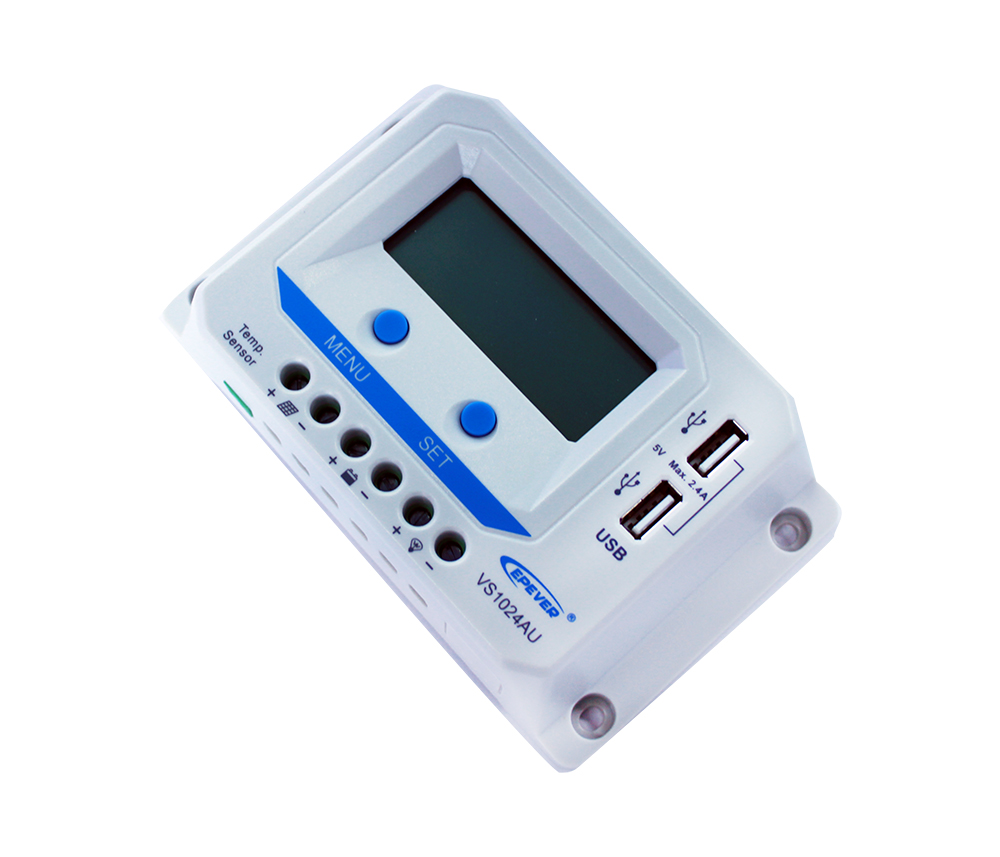 ViewStar 10A Solar Charge and Discharge Controller 12V 24V Auto Universal LCD Controller Dual USB PWM Regulator VS1024AU