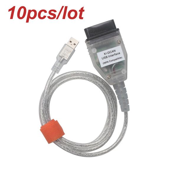 10pcs/lot INPA K+CAN Interface Diagnostic tool with FT232RL Chip for BMW