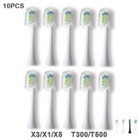 10PCS Replacement Toothbrush Heads for mi Soocas X3/X1/X5 for Mijia/ SO CARE X3 T300 T500 Electric Tooth Brush Heads