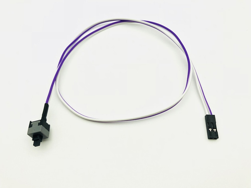 10PCS Reset Motherboard Cable Desktop Computer PC Case Power Button SW Switch Power Cord Cable Re-start Switch Cable for Mining