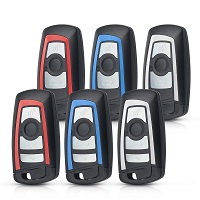 10pcs Smart Key Shell Fob Case Cover Keyless For BMW CAS4 F 3 5 7 Series E90 E92 E93 X5 Car Remote Key Uncut HU100R Blade