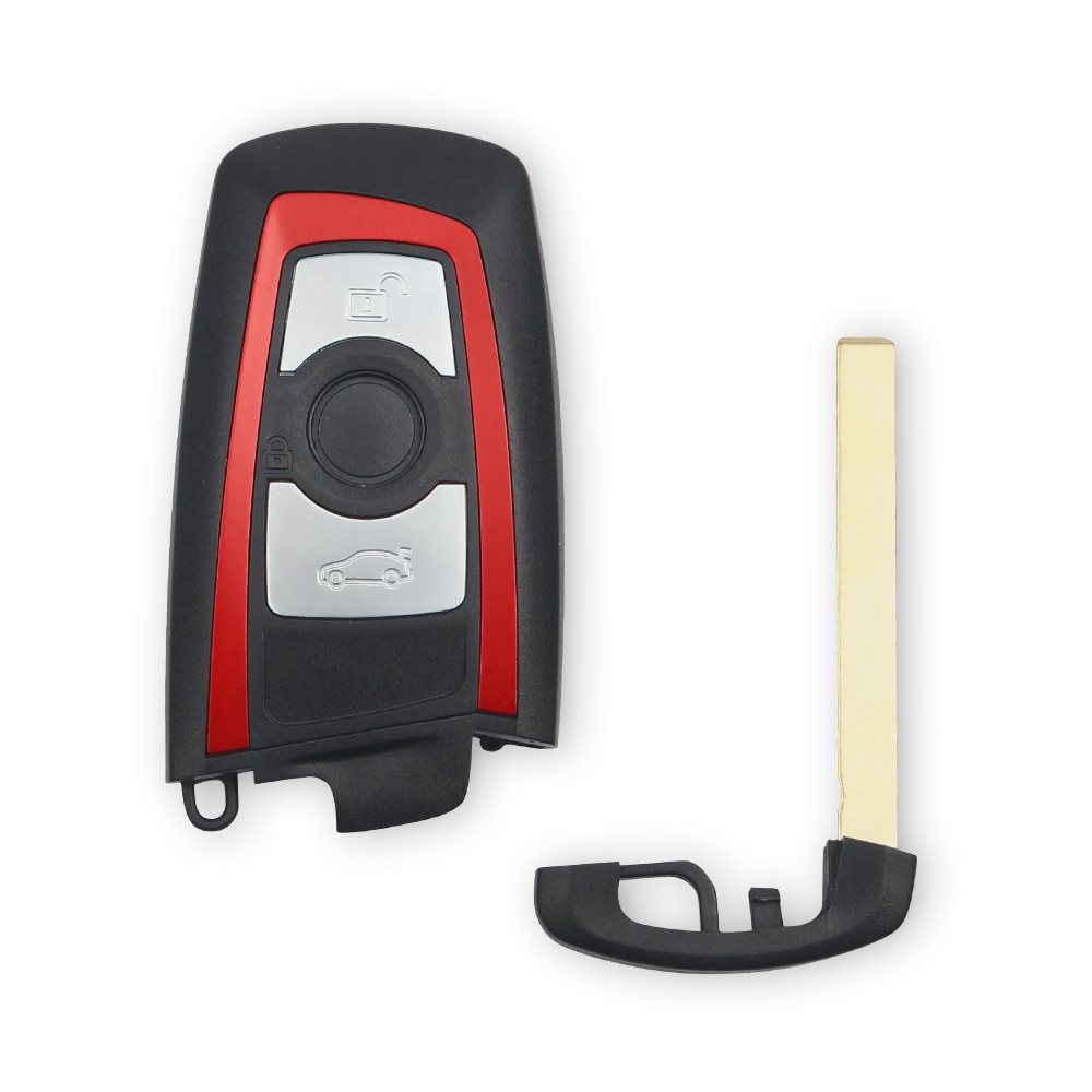 10pcs Smart Key Shell Fob Case Cover Keyless For BMW CAS4 F 3 5 7 Series E90 E92 E93 X5 Car Remote Key Uncut HU100R Blade
