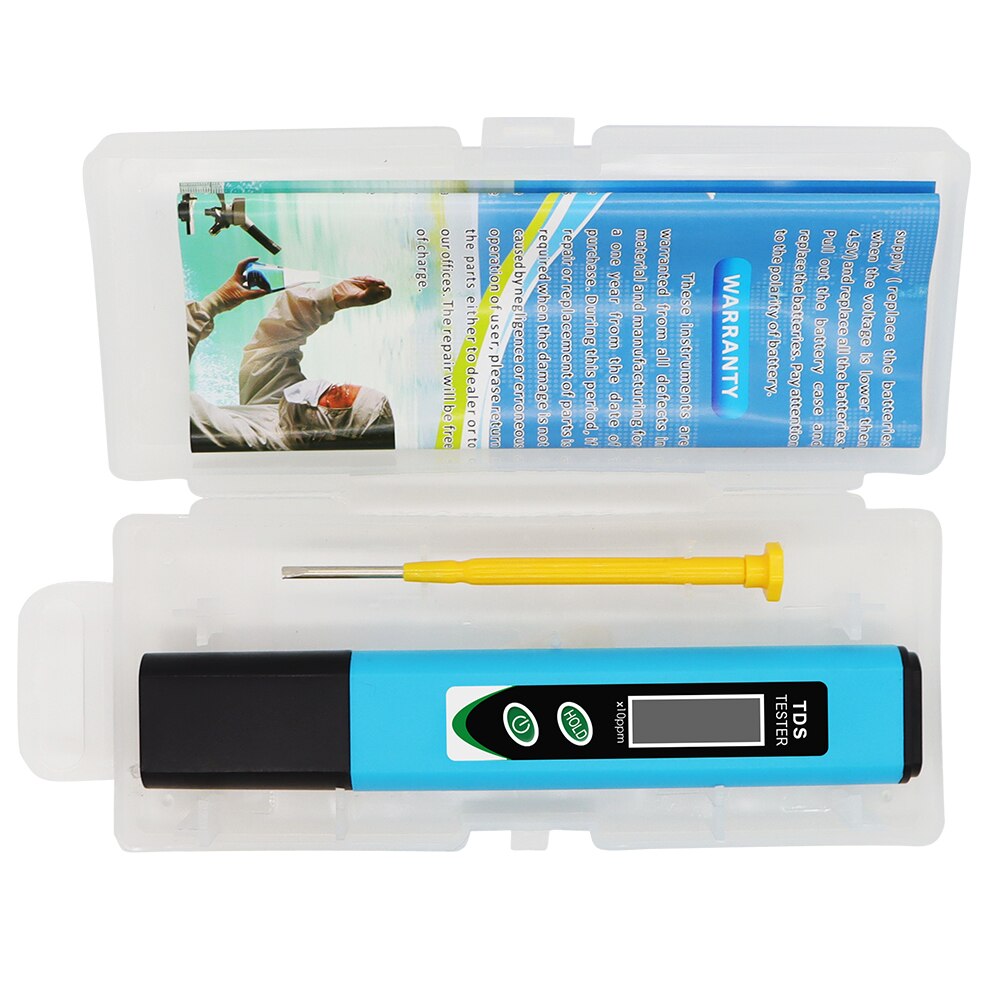 10pcs TDS-966 TDS tester Portable Digital TDS meter Measuring Water  meter Quality Purity Tester for Aquarium 0-9999 ppm 40% off