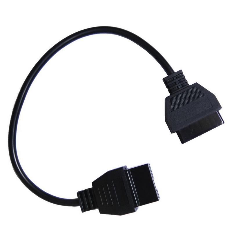 12pin to 16pin OBD2 Connector Adapter for Mitsubishi Auto Diagnostic Tool-Black Head