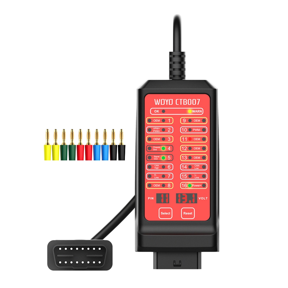 12V 24V CTB007 CAN Tester 16 Pin Break Out Box Detection CAN Bus Circuit Tester Vehicle Diagnosis On-Board Diagnostics Tester