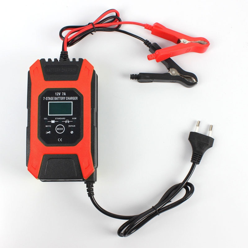 12V 7A 7-stage Battery Charger , Lead GEL STD AGM Car Motorcycle Battery Charger, Pulse charge Maintainer & Desulfator