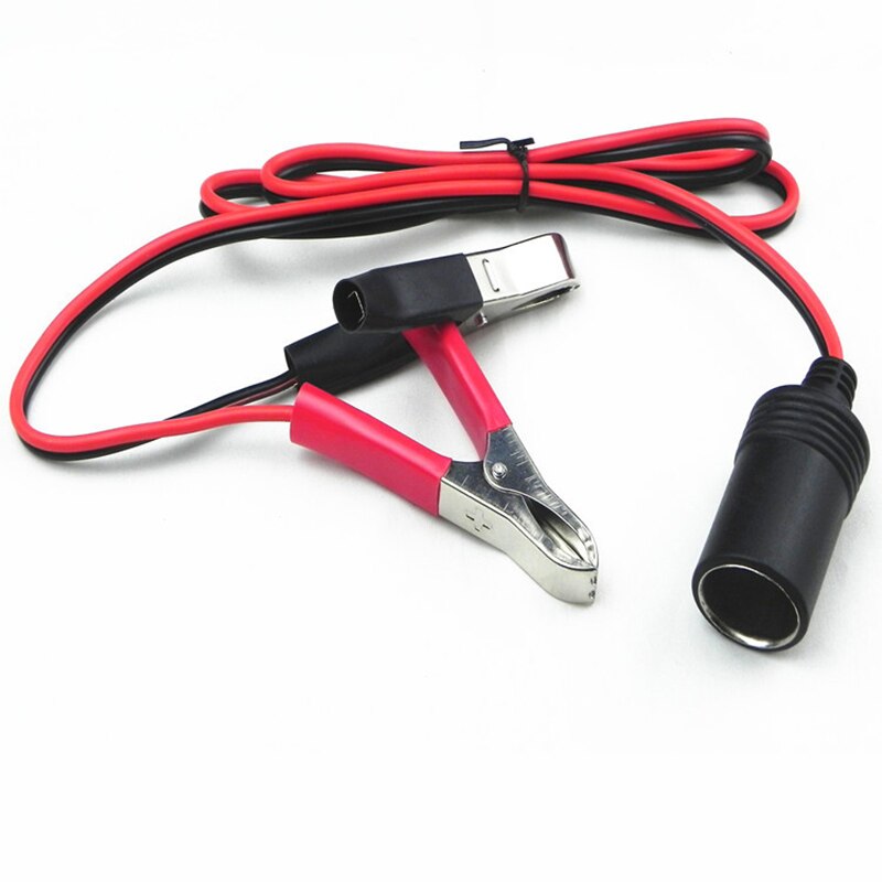 12V Car Battery Terminal Clamp Clip  Cigarette Lighter Power Socket Adaptor Camping Battery Pump Power Adapter Splitter Car-styl