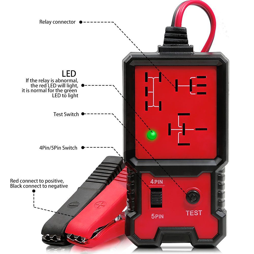 Universal 12V Electronic Automotive Relay Tester Auto Car Diagnostic Battery Checker CNBJ-707