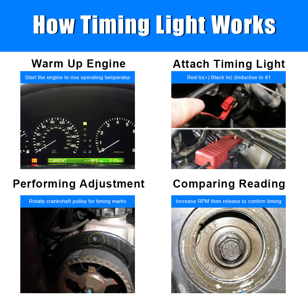 12V Ignition Timing Gun Machine Timing For Car Motorcycle Auto Diagnostic Tools Light Strobe Detector Car Repair Tool