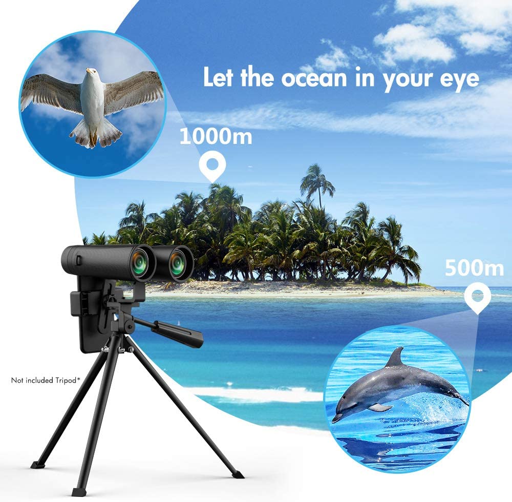 New 12X42 Bird Watching Binoculars High Power HD Telescope BK4 Roof Prism Optical Lenses Super Clear For Travel & Camping