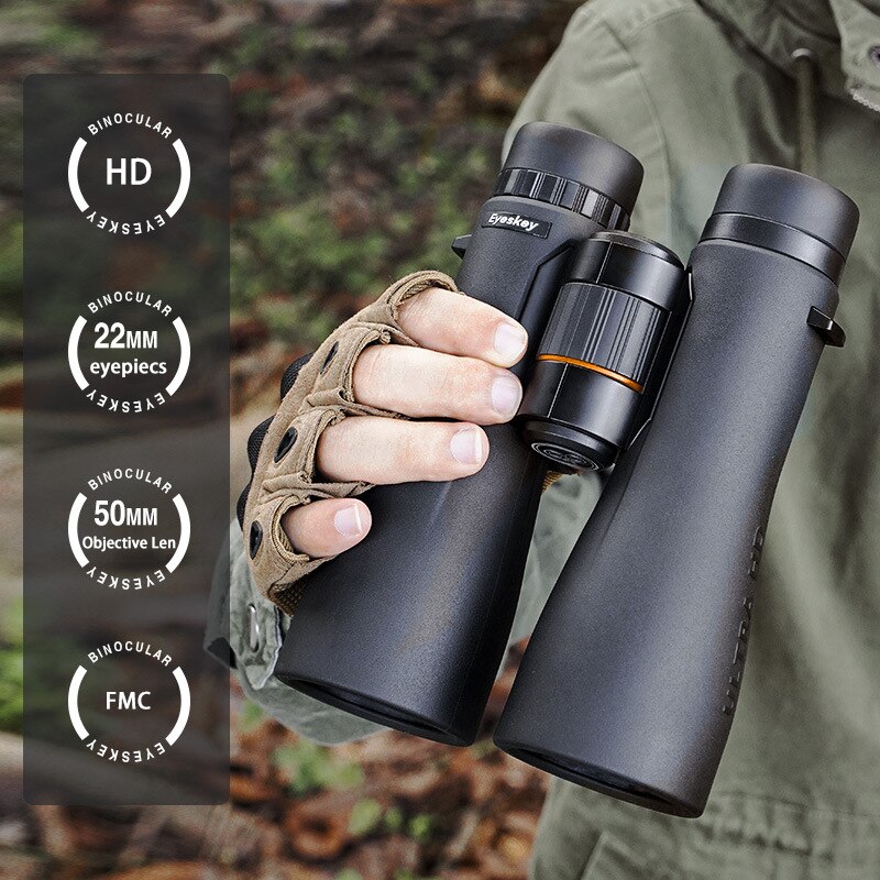 12x50 Waterproof HD Lens Binoculars 10X50 Professional Telescope Bak4 Prism Optics Full Multicoated For Outdoor Hunting