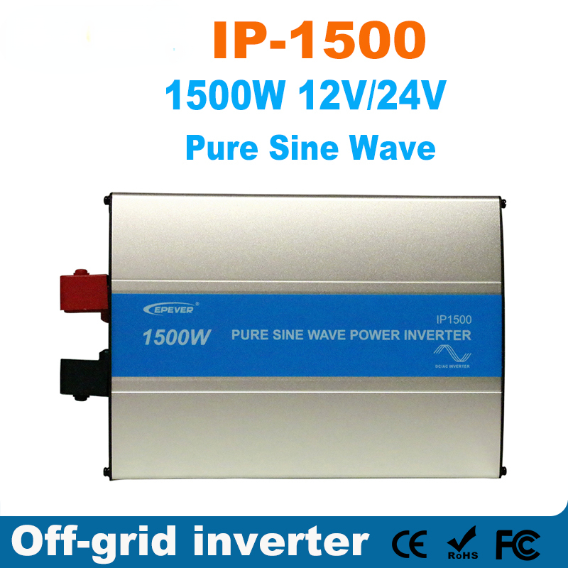 1500W Pure Sine Wave Inverter 12V/24V Input 110VAC 120VAC 220VAC 230VAC Output 50HZ 60HZ High Efficiency Converter IPower