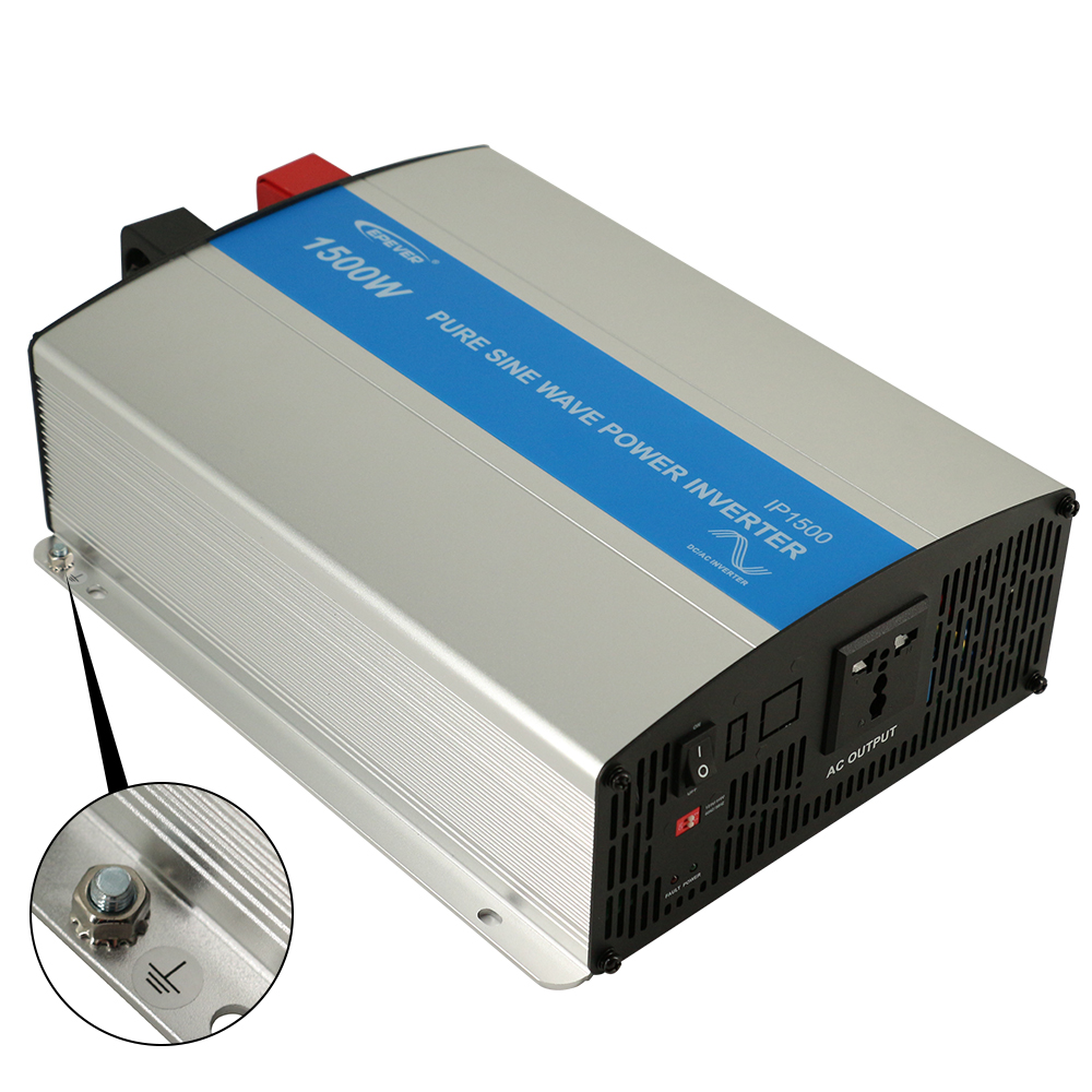 1500W Pure Sine Wave Inverter 12V/24V Input 110VAC 120VAC 220VAC 230VAC Output 50HZ 60HZ High Efficiency Converter IPower