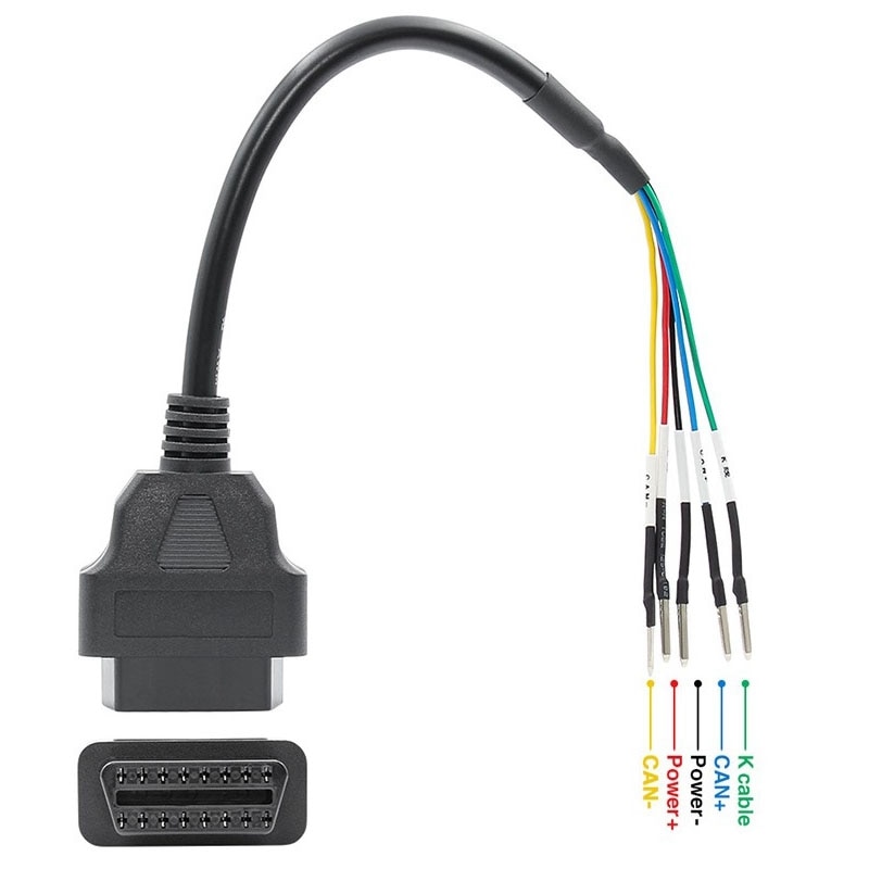 16 Pin OBD OBD2 Female K Line CAN Line Jumper Tester Connector Car Diagnostic Extension Cable Cord Pigtail