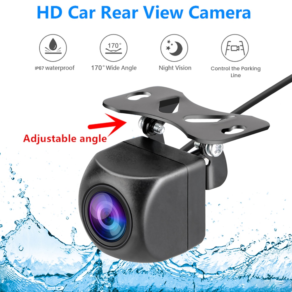 170 Degrees Car Rear View Camera HD Parking Assistance Cam Fisheye Auto Backup Reverse Wide Angle Night Vision Camera