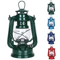 25cm Retro Outdoor Camping Kerosene Lamp Oil Light Lantern Style Decor Multifunction Iron Camping Lamp Mediterranean Style Decor