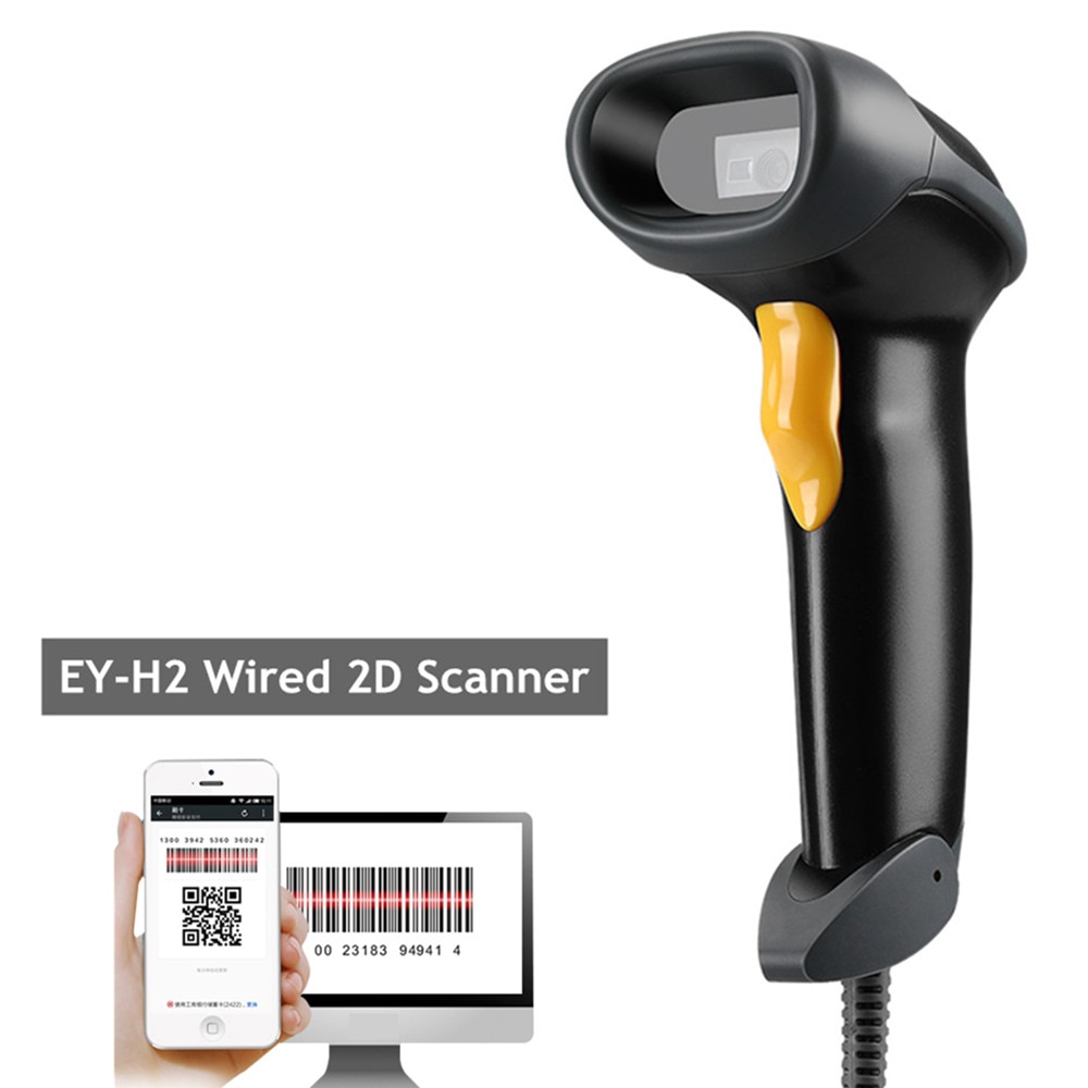 1D/2D QR Bar Code Reader CT007X Handheld Wired Barcode Scanner Bluetooth  PDF417 for IOS Android IPAD Eyoyo Wired Scanner