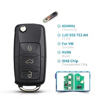 1J0 959 753 AH 3 Buttons Remote Key For VW SKODA Seat Roomster Fabia Superb Car Remote Control Key 434MHz 48 Chip Fob