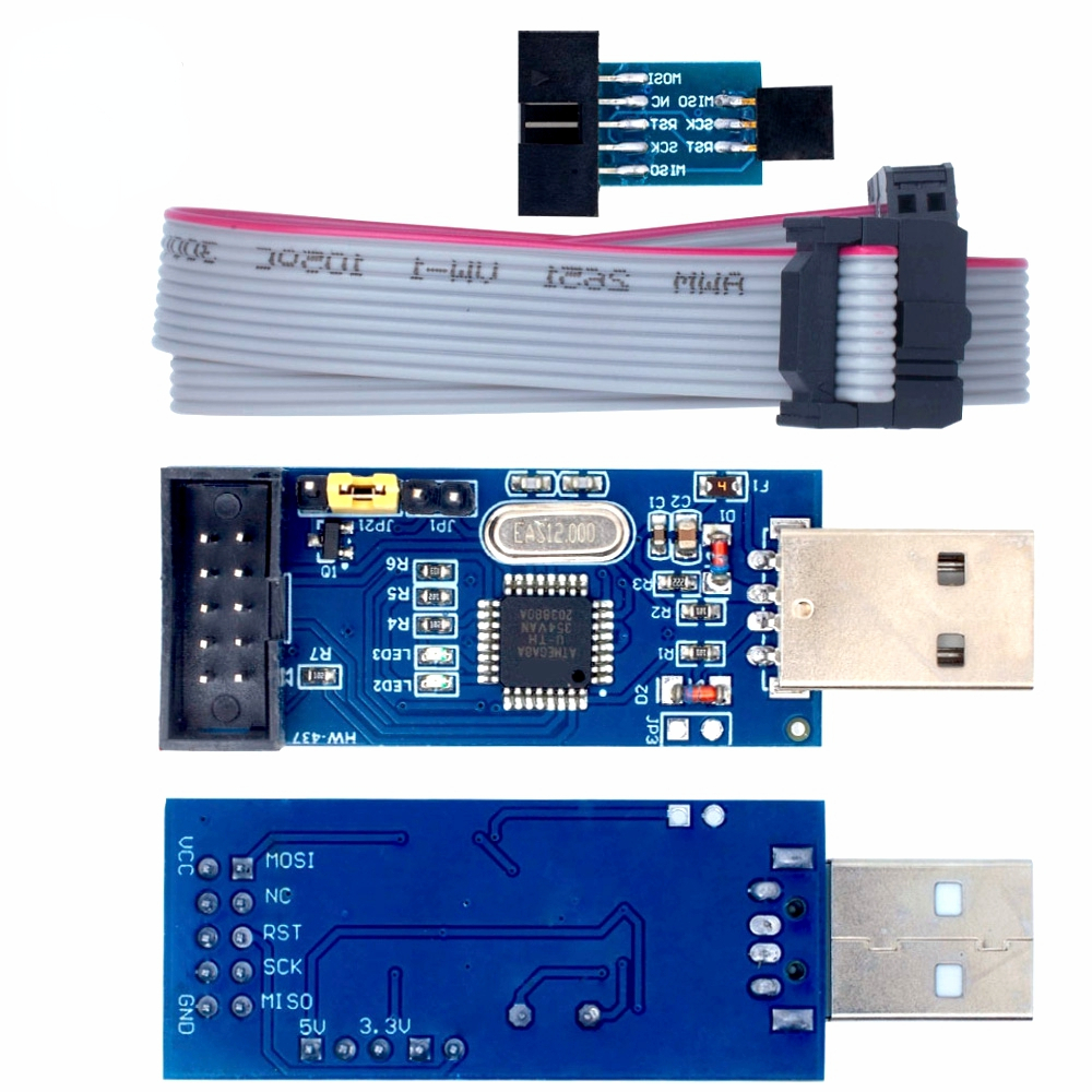 1PCS USBASP USBISP AVR Programmer USB ISP USB ASP ATMEGA8 ATMEGA128 Support Win7 64 USB Programmer Downloader
