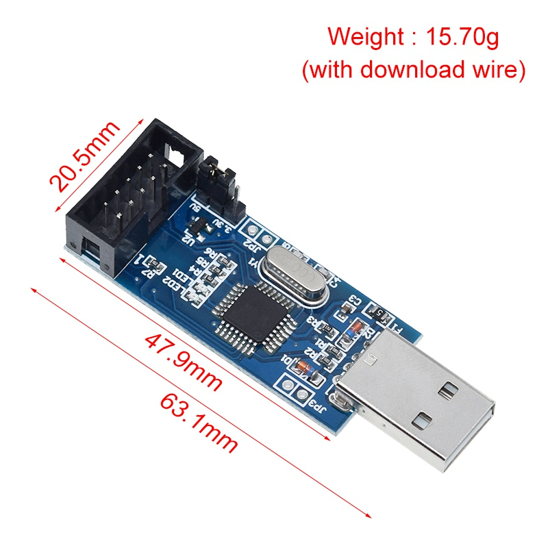 1PCS  USBASP USBISP AVR Programmer USB ISP USB ASP ATMEGA8 ATMEGA128 Support Win7 64 USB Programmer Downloader