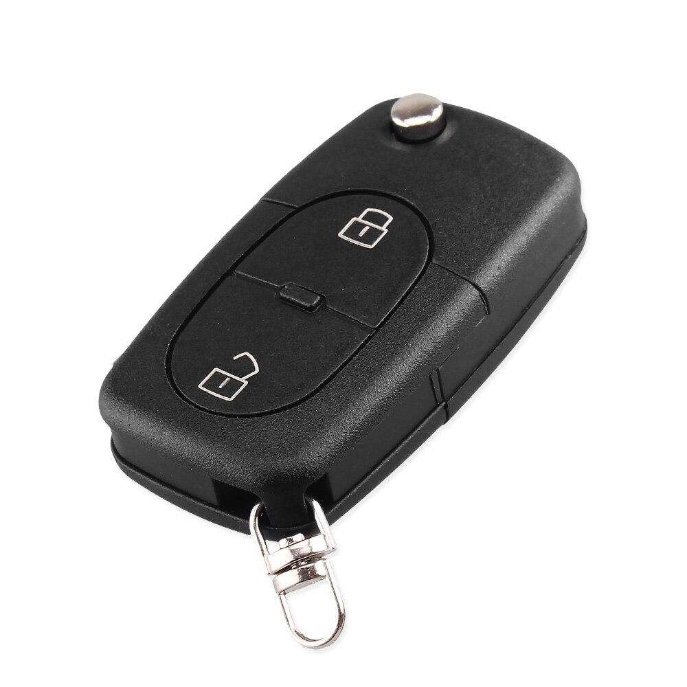 2/3/4 Button Flip Car Key Shell For Audi A2 A3 A4 A6 TT Quattro Old Models Folding Remote Key Case CR1620 Battery Holder