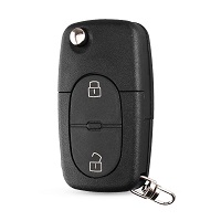 2 Button Flip Folding Car Remote Key Case Fob Shell For Audi A2 A3 A4 A6 TT Quattro CR1620/CR1616 Small Battery Holder