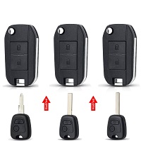 10pcs For Peugeot 307 107 207 407 For Citroen C2 C3 Xsara Remote 2 Button Modified Flip Folding Car Key Shell Blank Case