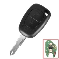 2 Button Small Remote Key Case Fob 433Mhz For Renault Traffic Master Vivaro Movano Kangoo ID46 PCF7946 Chip NE73 Blade